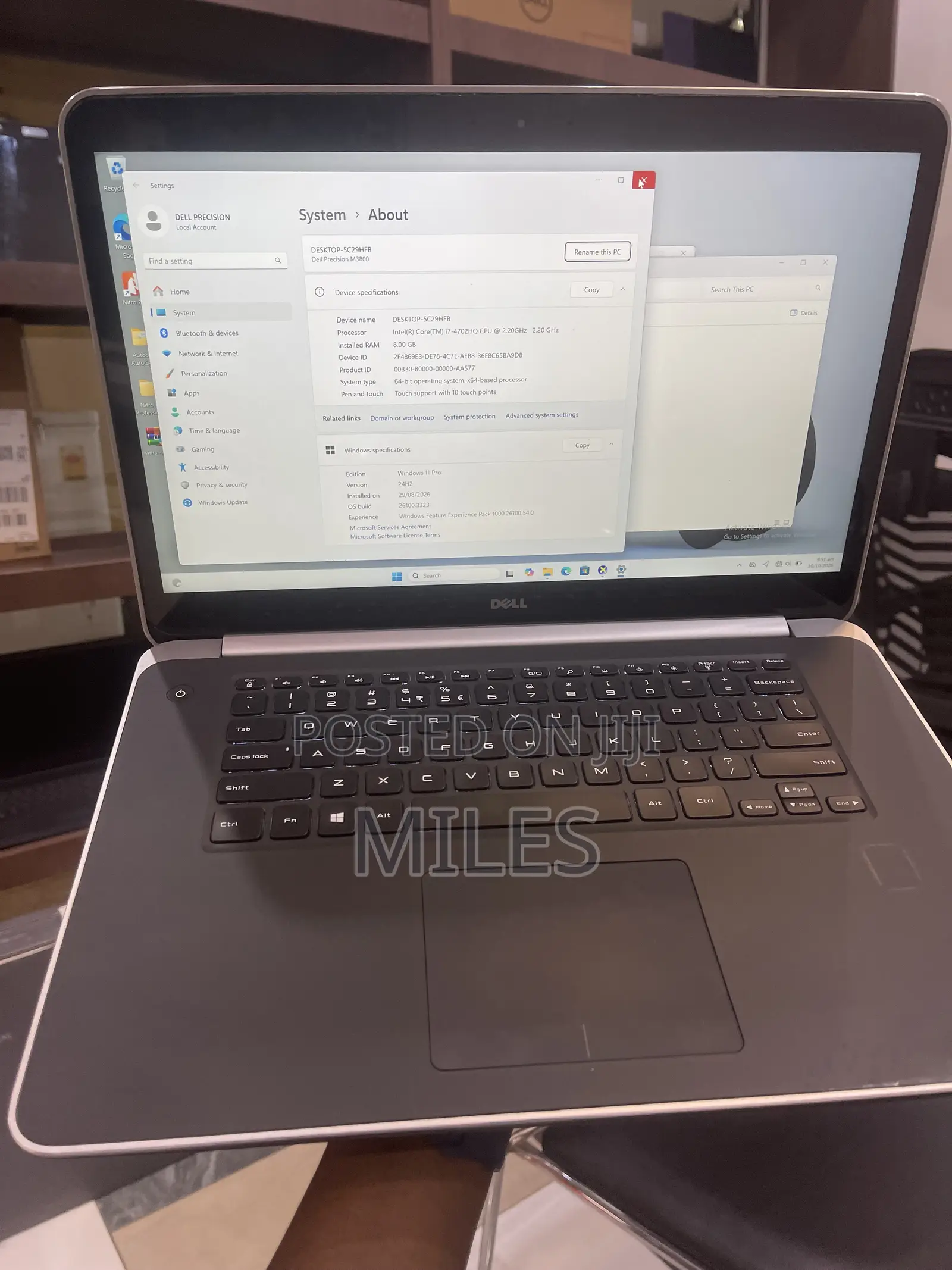 Laptop Dell Precision M3800 8GB Intel Core i7 SSD 512GB
