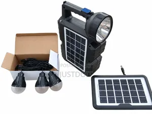 Solar Rechargeable Lamp With Radio, Bluetooth, Mp3 and Led Bulbs.