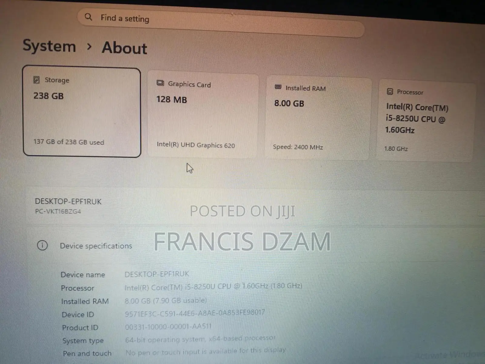 Laptop NEC N22G 8GB Intel Core i5 SSD 256GB