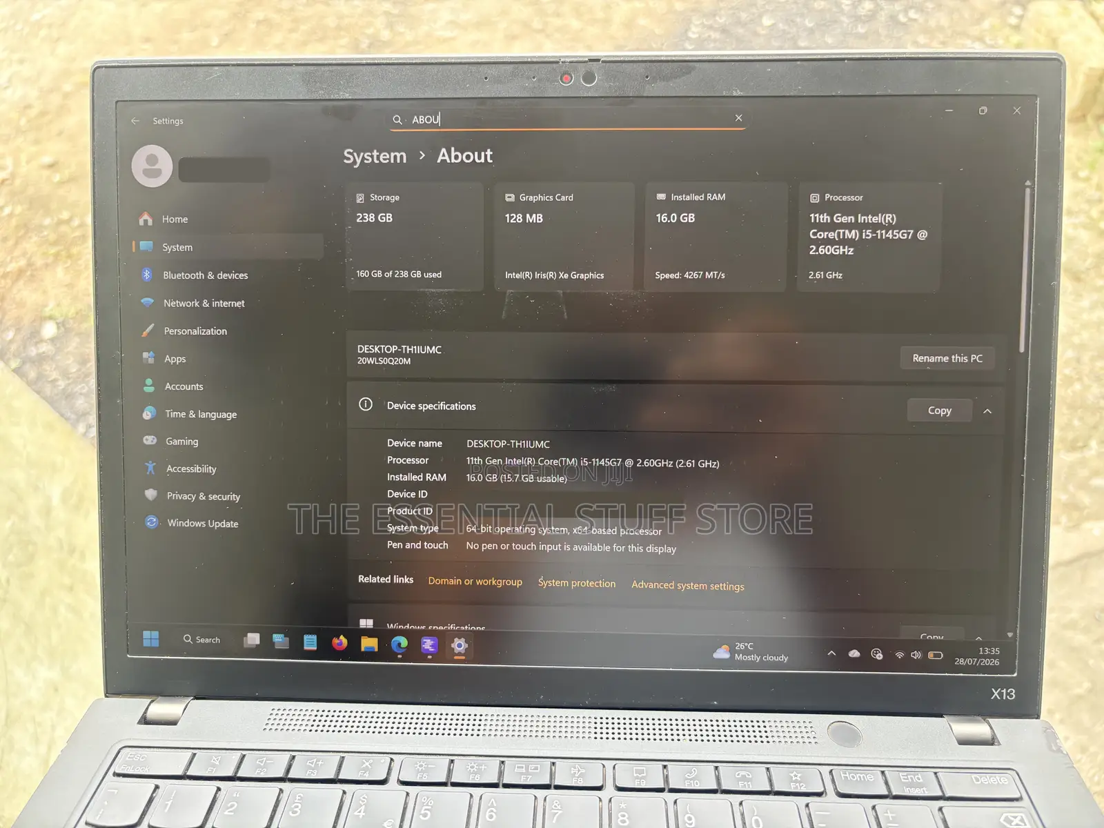Laptop Lenovo ThinkPad X13 Gen 2 16GB Intel Core i5 SSD 256GB