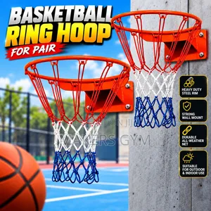 Basketball Rim/Hoop (Pair) With Net