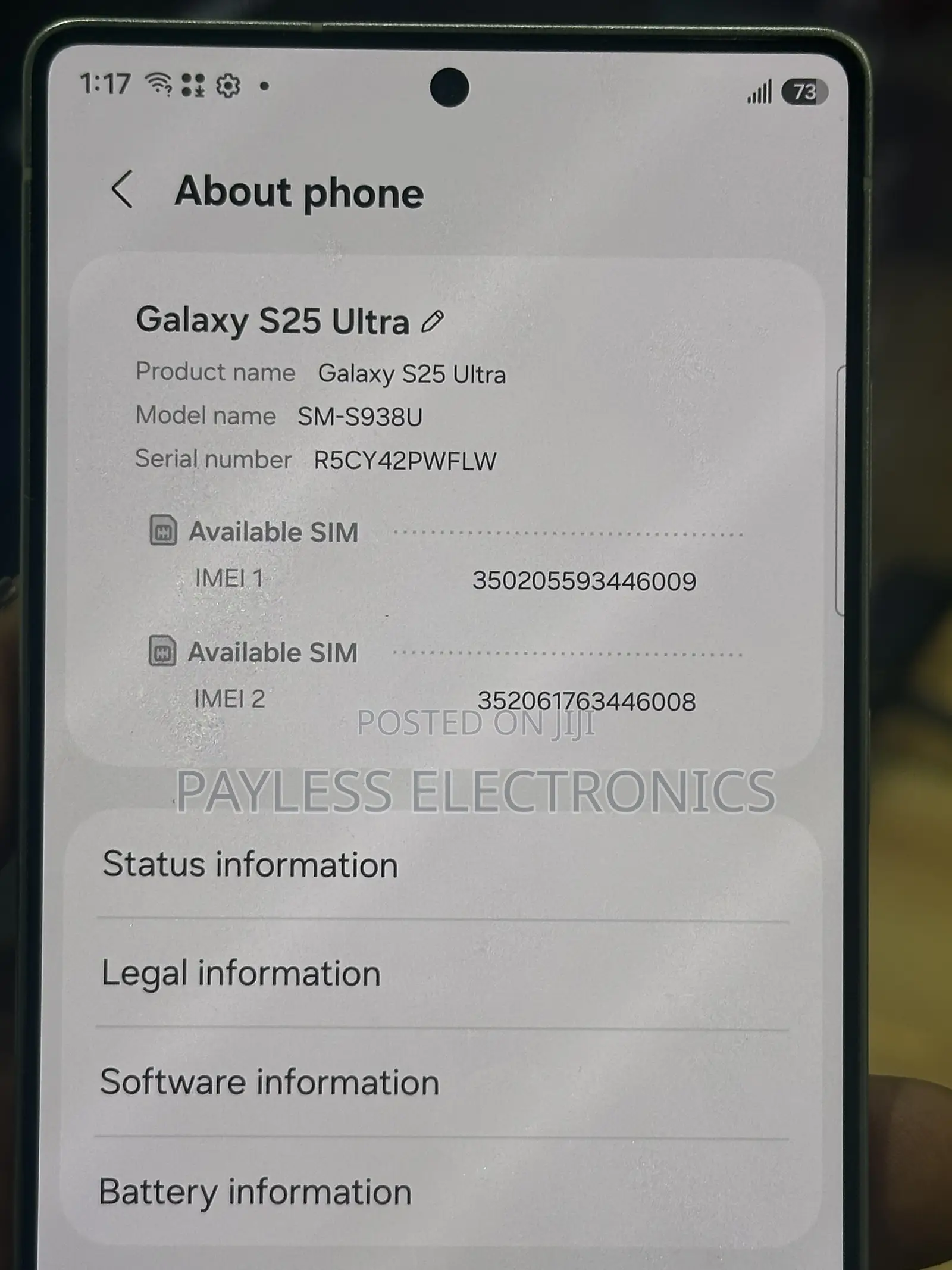 Samsung Galaxy S25 Ultra 256 GB