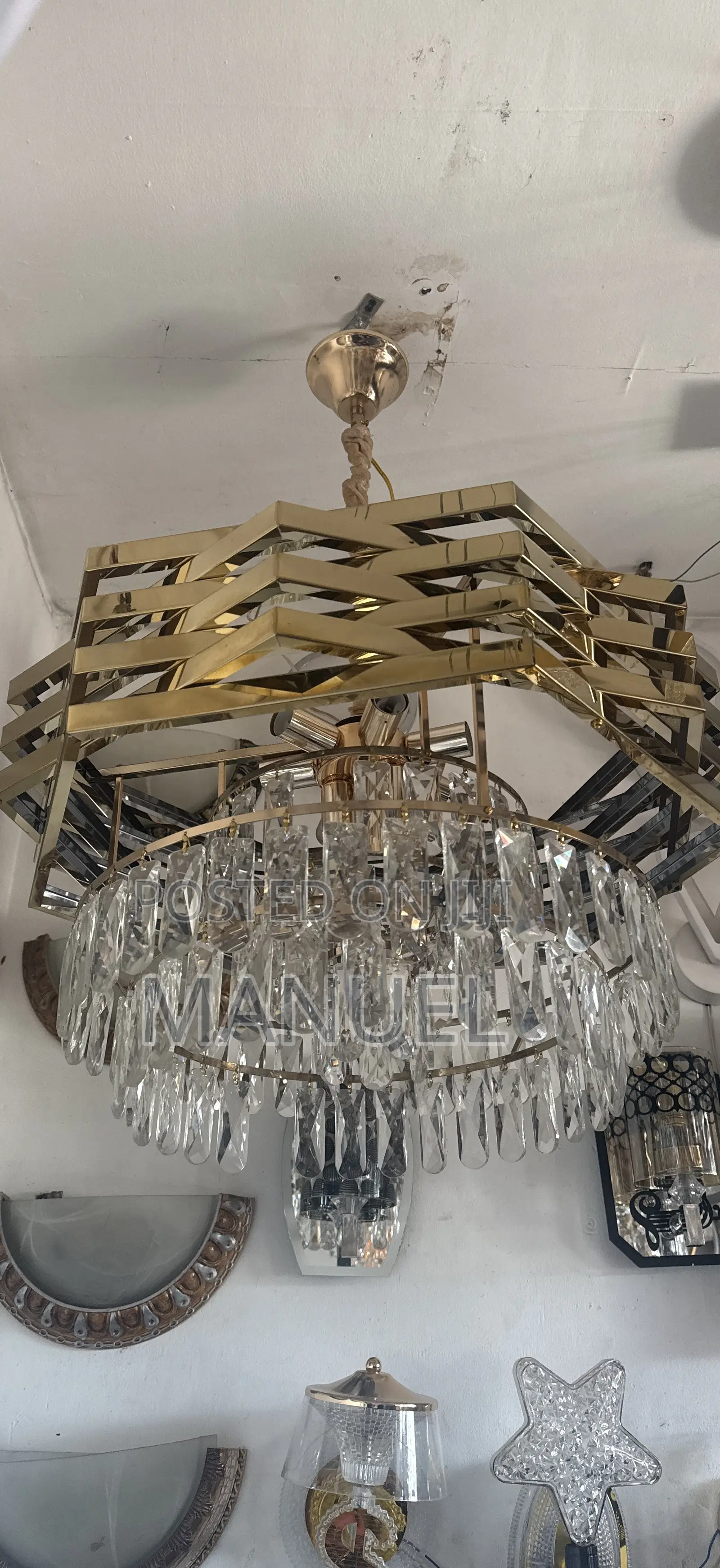 Original Crystal Hanging Light Suitable for Hall