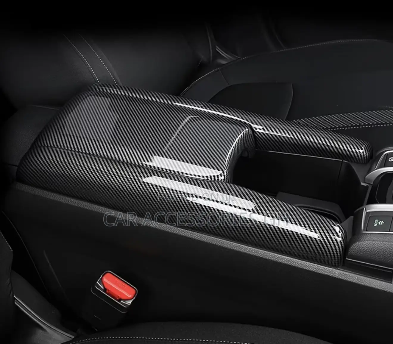 Honda Civic Carbon Fiber Center Armrest Cover