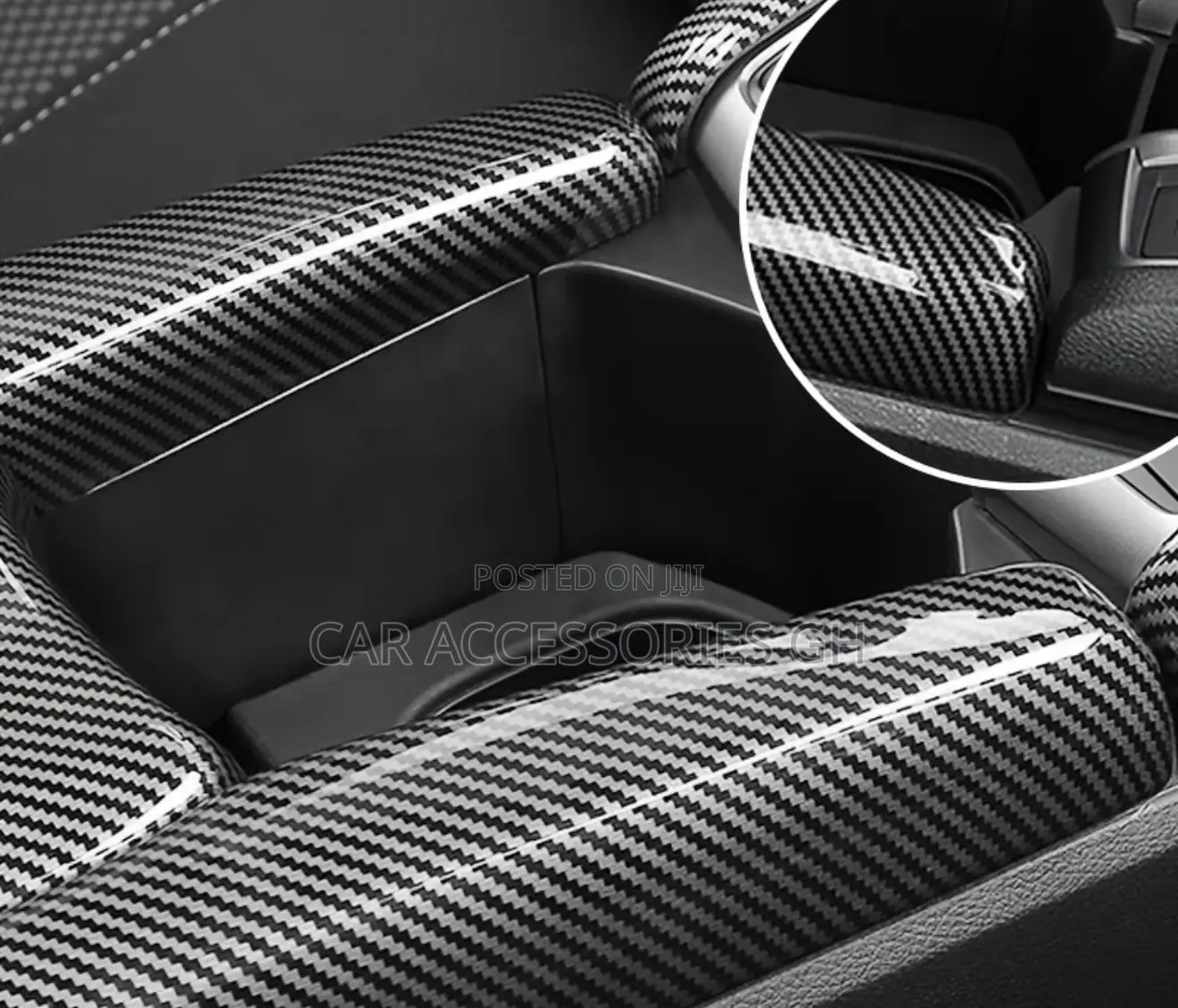Honda Civic Carbon Fiber Center Armrest Cover