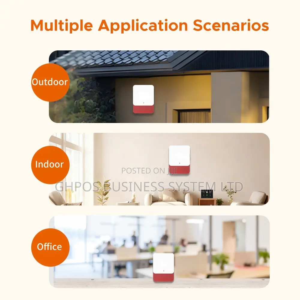 Ubero Tuya Wireless Alarm Siren, 5000mAh Battery