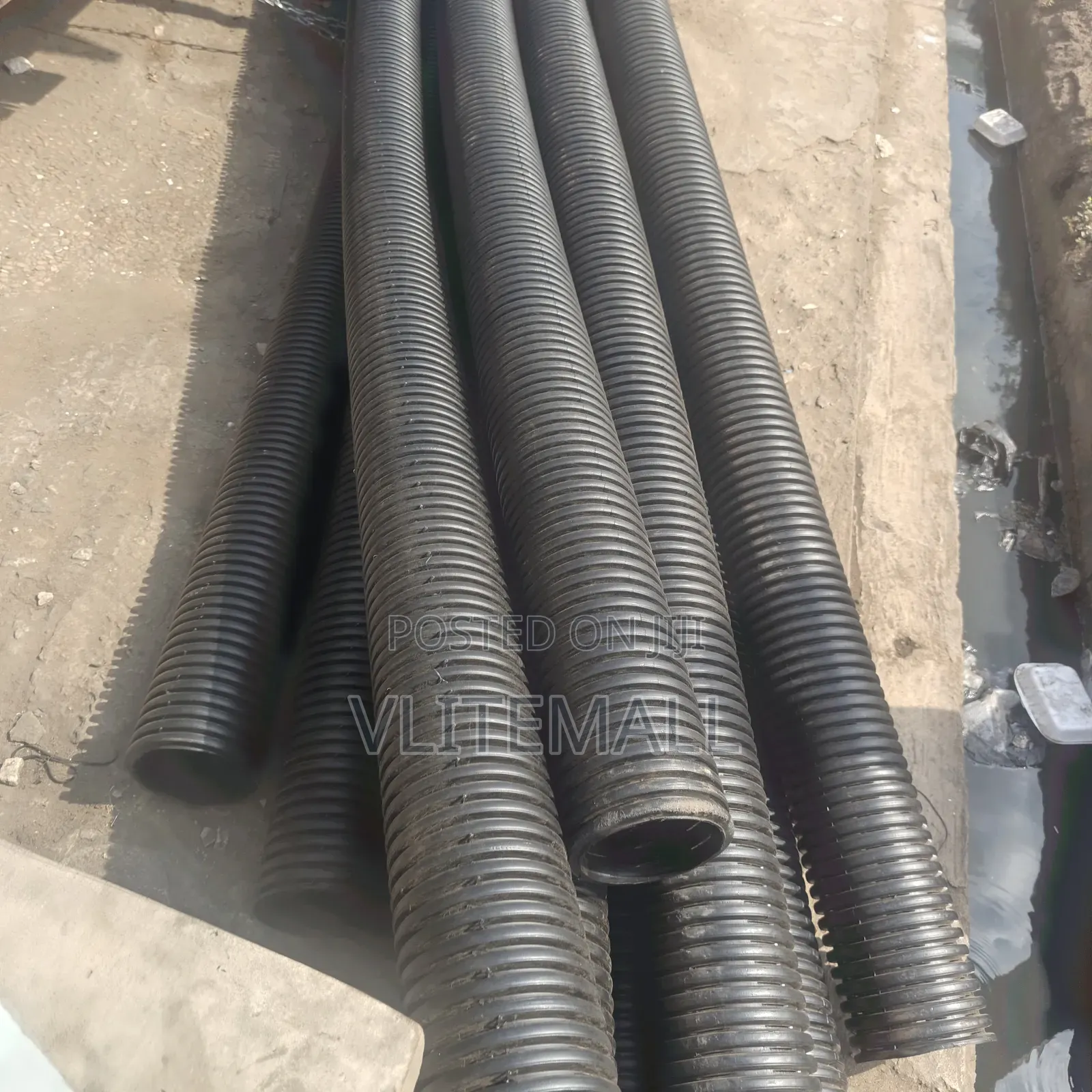 HDPE (High-Density Polyethylene) Double-Wall Corrugated Pipes 6"x6M