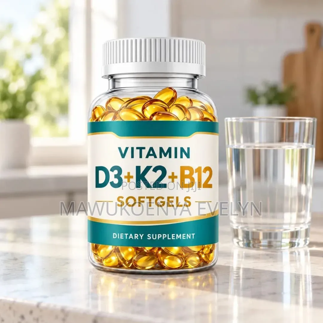 VITAMIN D3 + K2 + B12 SOFTGELS - Dietary Supplement 3 in 1