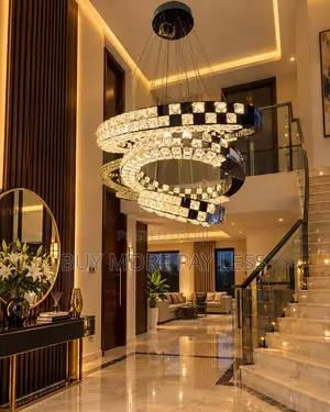 Modern Multi-Tier LED Crystal Ring Chandelier