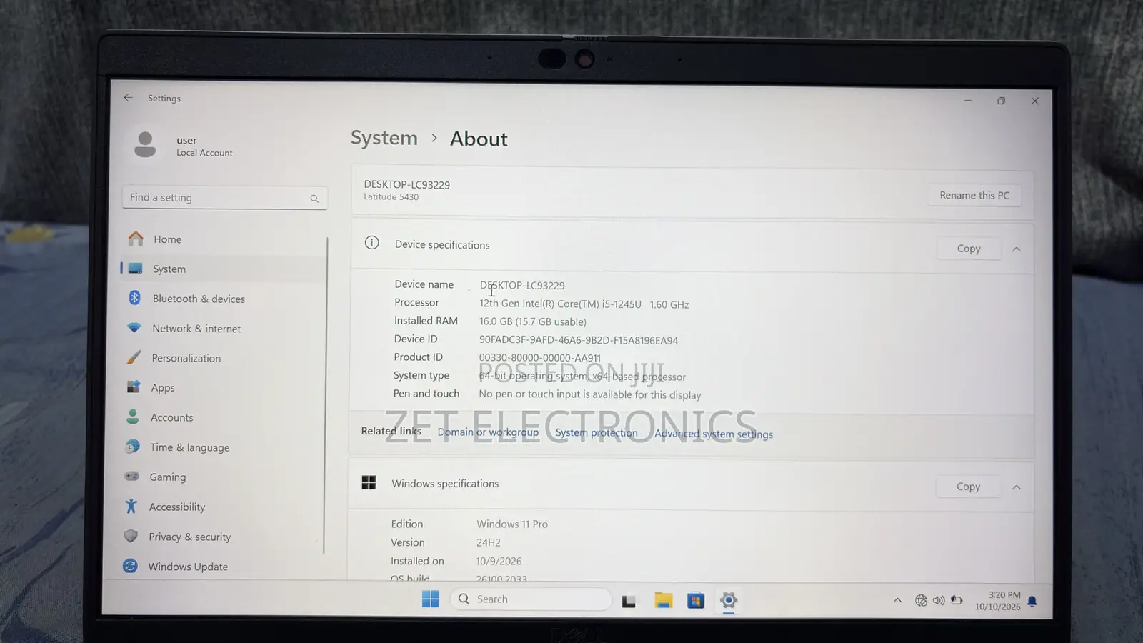 Laptop Dell Latitude 5430 16GB Intel Core i5 SSD 256GB