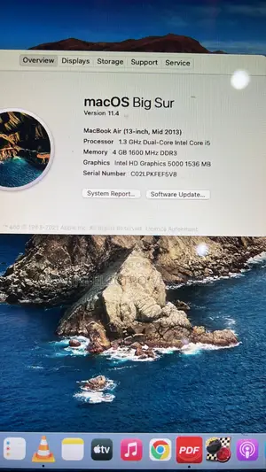 Laptop Apple MacBook Air 4GB Intel Core i5 HDD 128GB