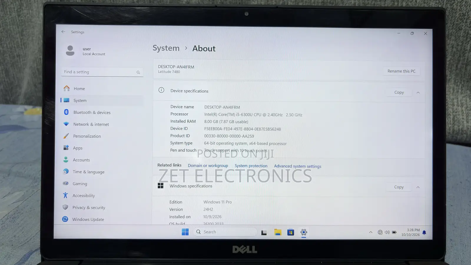 Laptop Dell Latitude 7480 8GB Intel Core i5 SSD 256GB