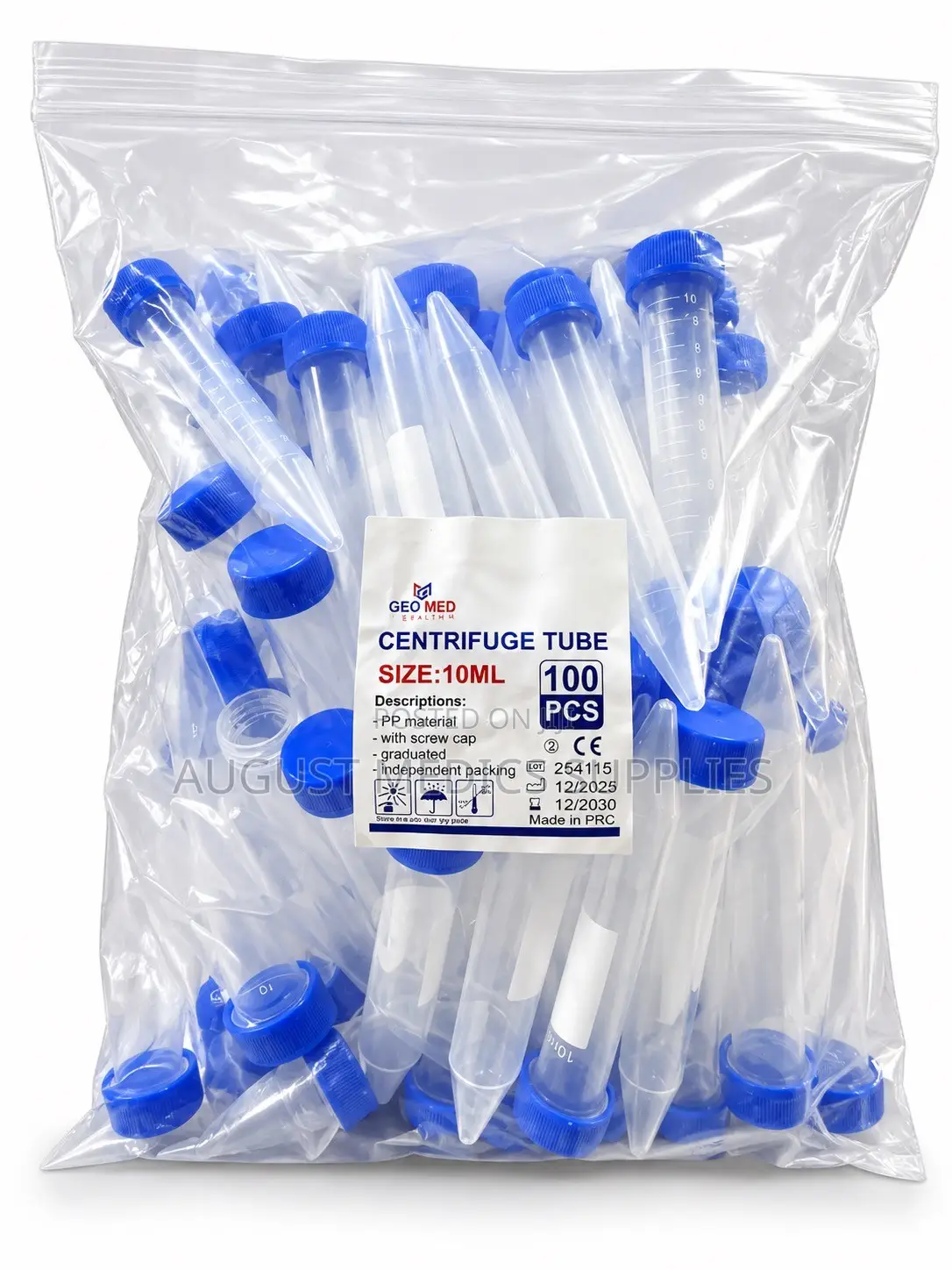 Centrifuge Tubes – 10ml (100 Pcs)