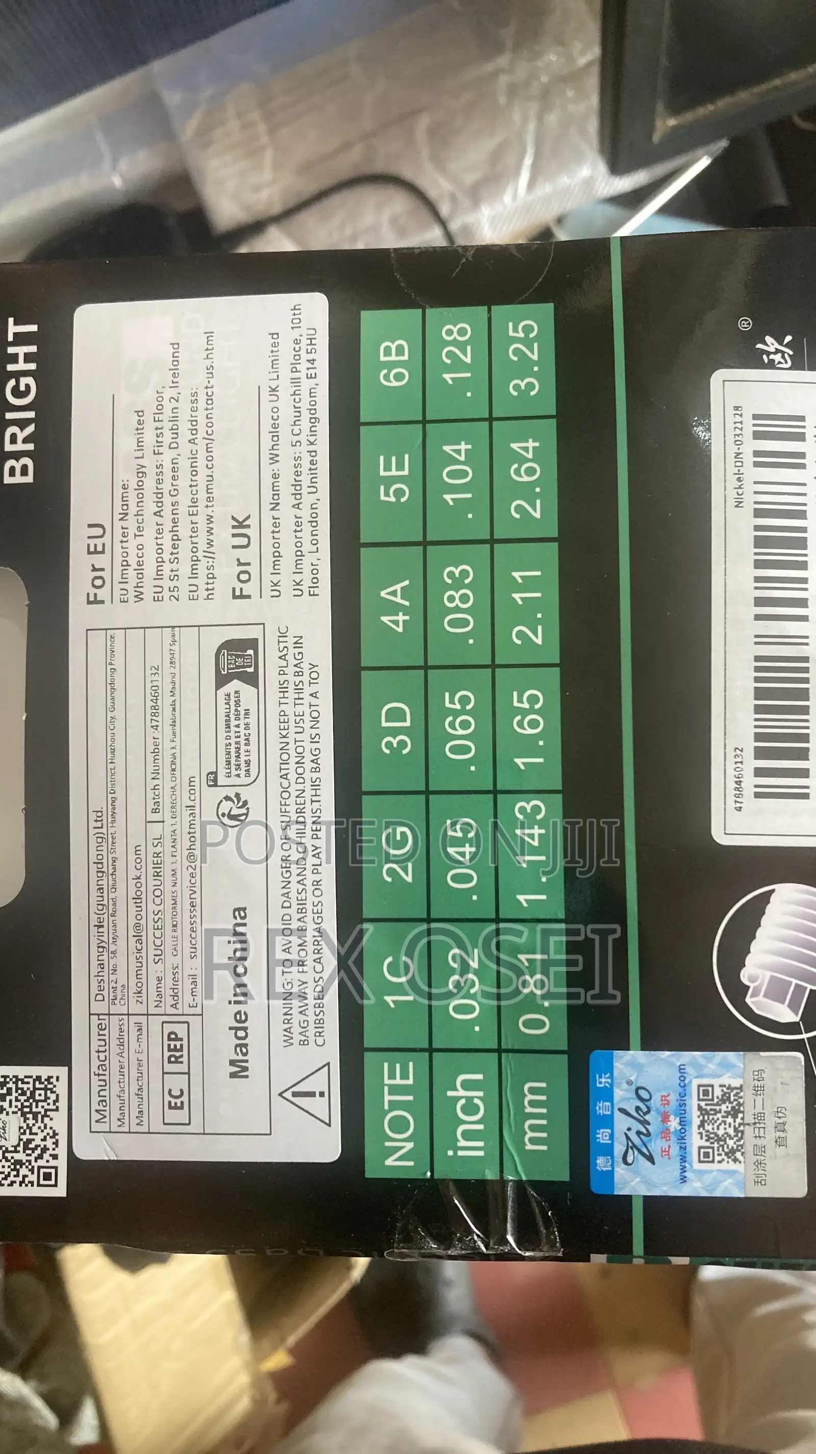 6 Bass Guitar Strings