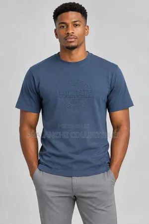 Lacoste Navy Blue Premium T Shirt Large Only