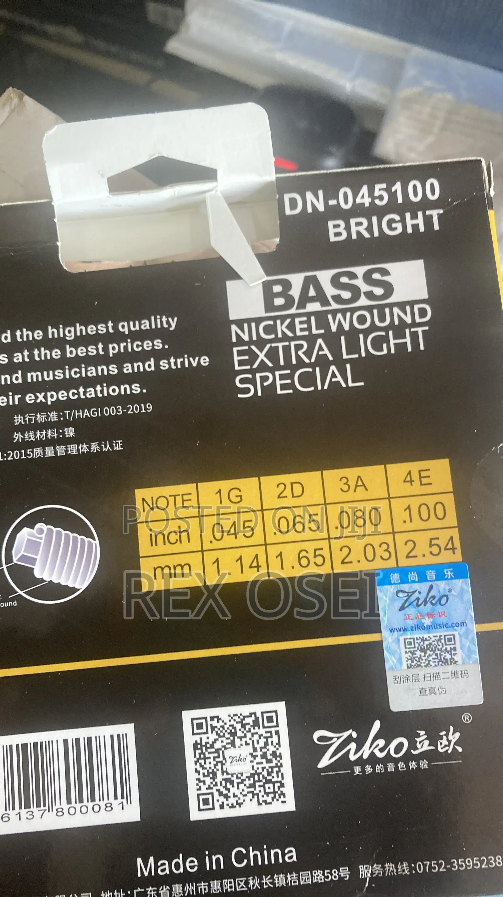 4 Bass Guitar Strings