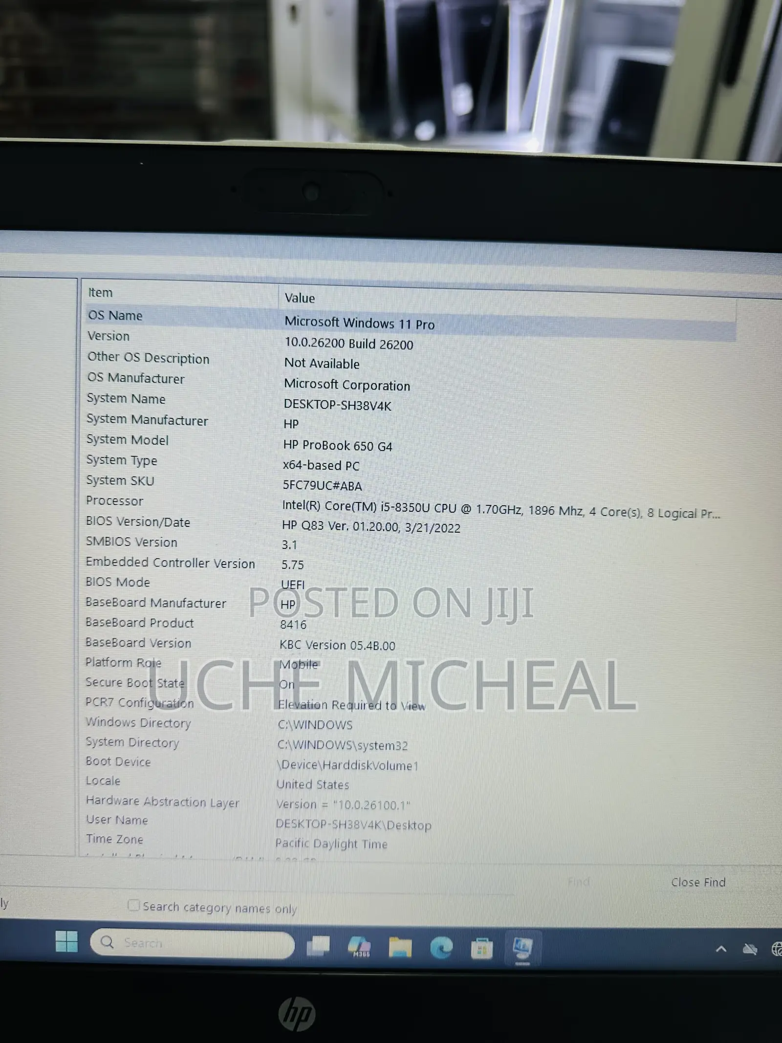 Laptop HP ProBook 650 G4 8GB Intel Core i5 SSD 256GB