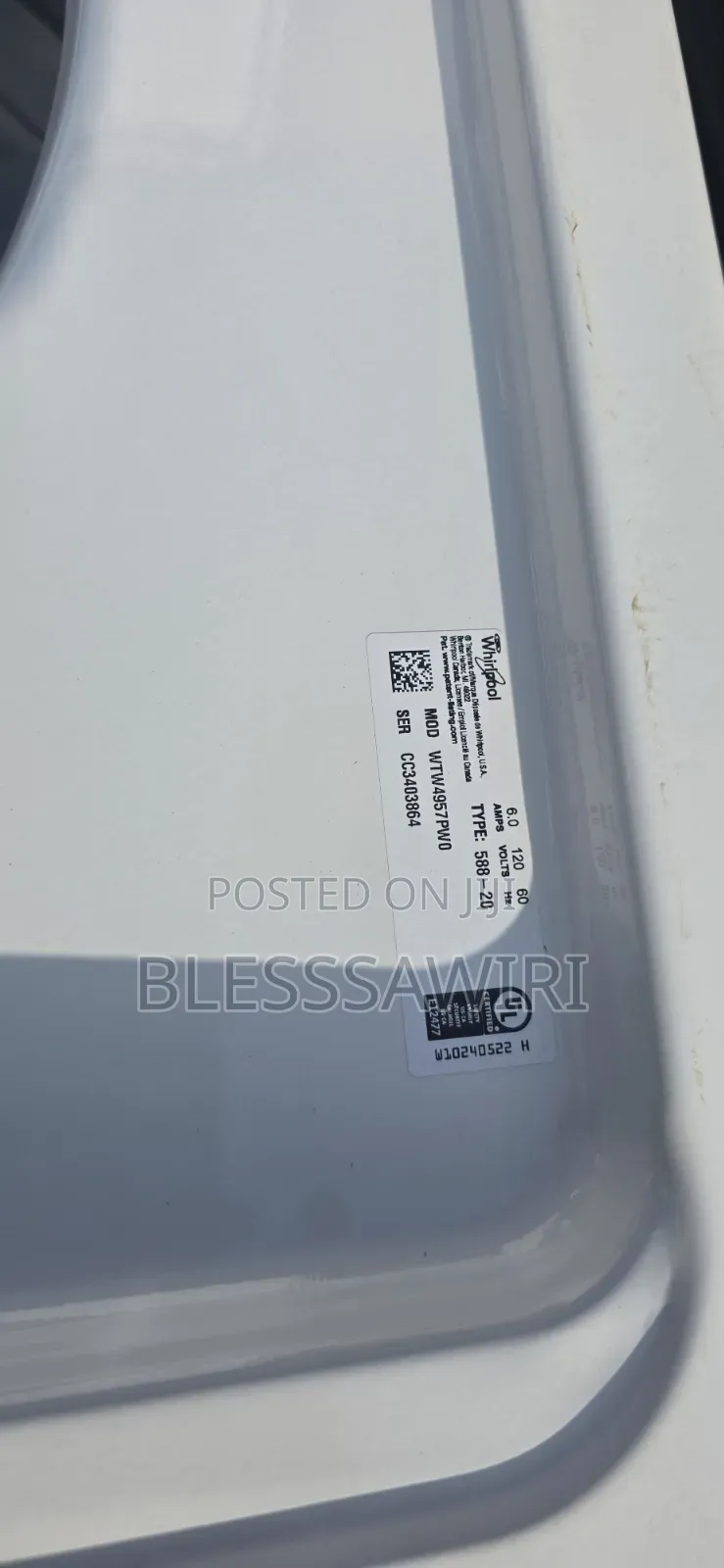 Brand New 23kg Whirlpool Top Loader Washing Machine