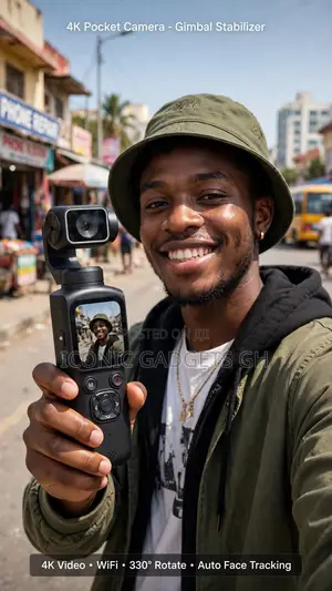 4k Pocket Camera With Gimbal Stabilizer