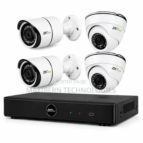 ZKTeco 4-Channel HD DVR CCTV Camera Kit With 4 Cameras