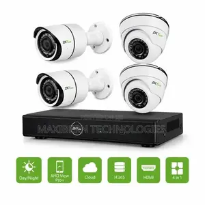 ZKTeco 4-Channel HD DVR CCTV Camera Kit With 4 Cameras