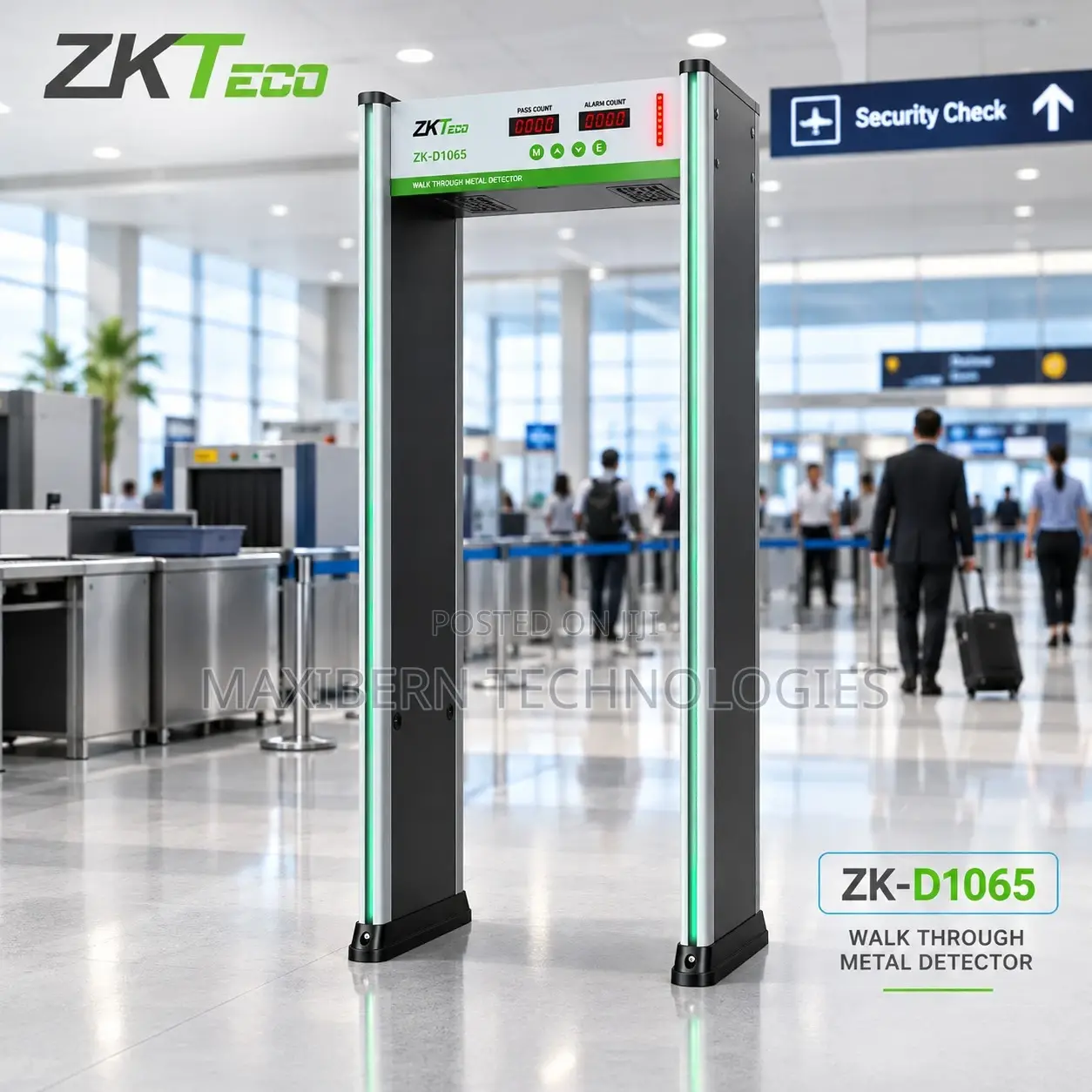 ZKTeco ZK-D1065 6-Zone Walk Through Metal Detector