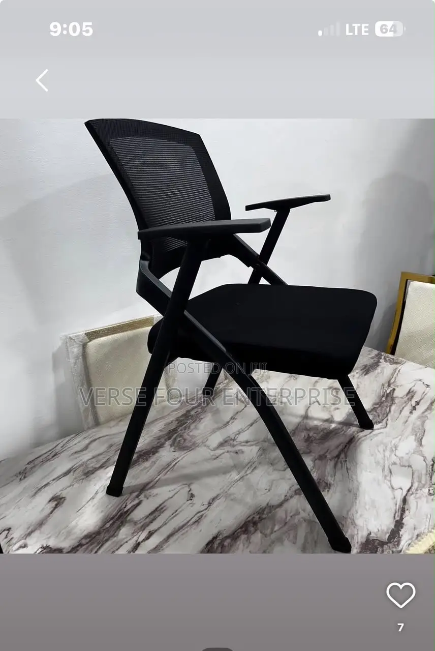Foldable Mesh-Back Chair (Space-Saving)