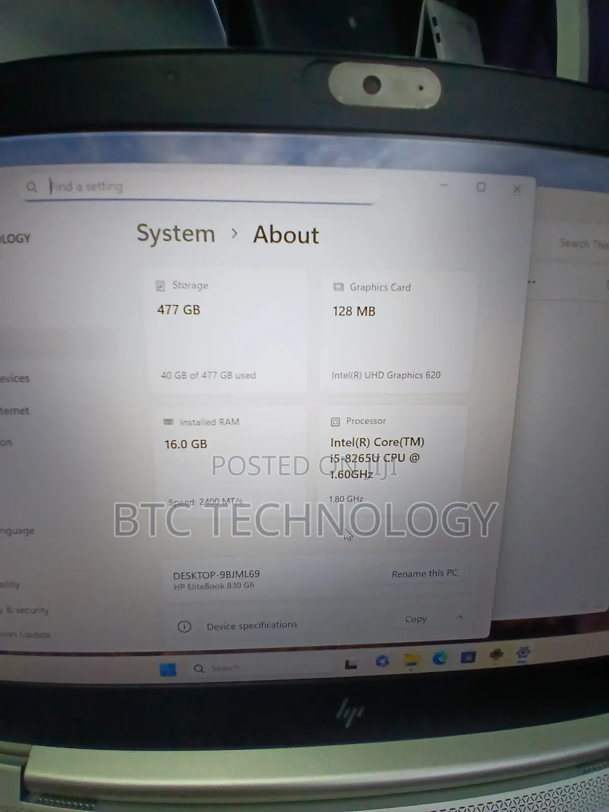 Laptop HP EliteBook 830 G6 16GB Intel Core i5 SSD 512GB