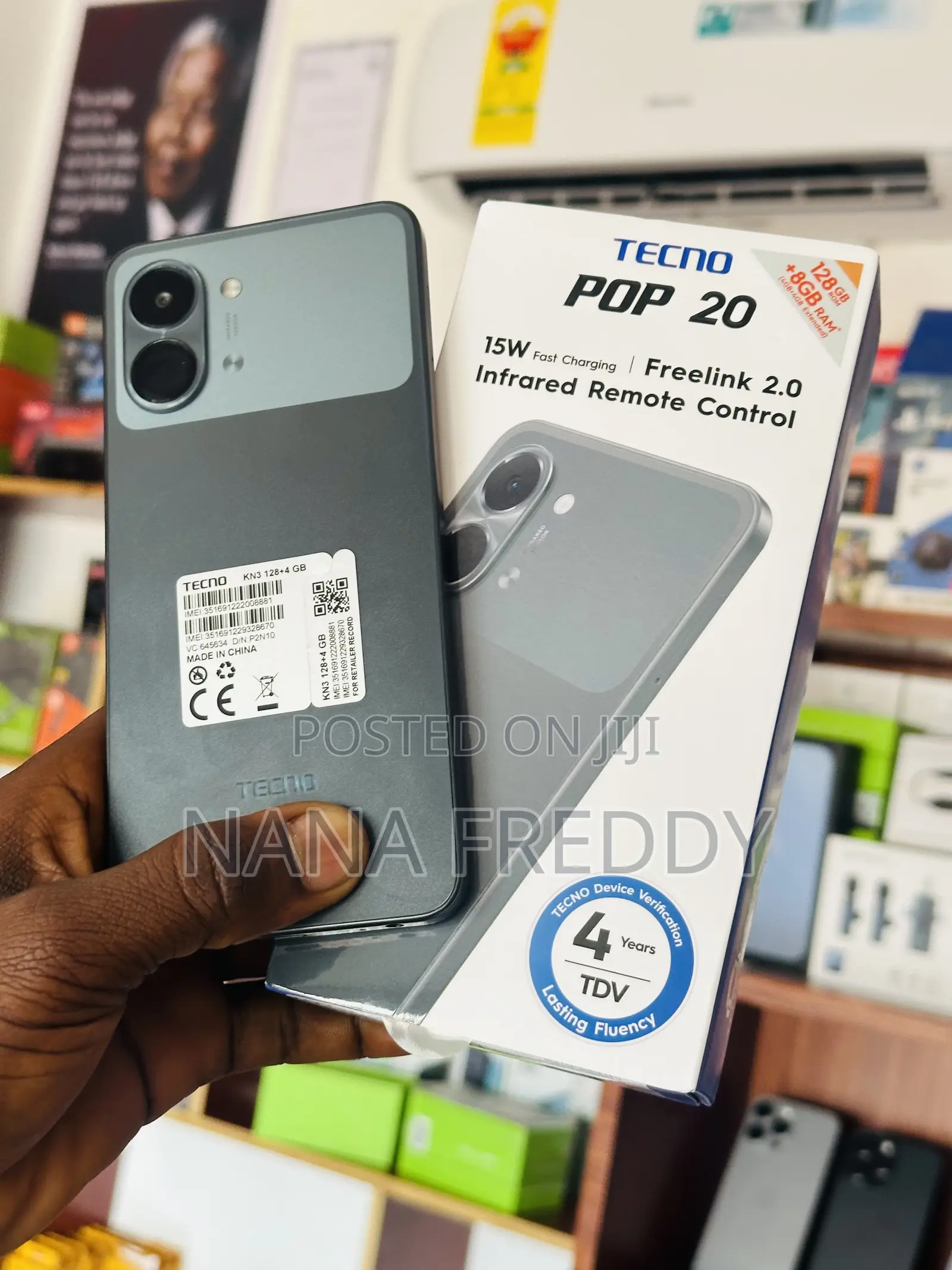 New Tecno Pop 20 128 GB Black