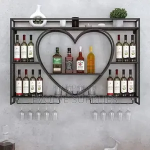 Heart Shaped Mounted Wine Bottle Rack