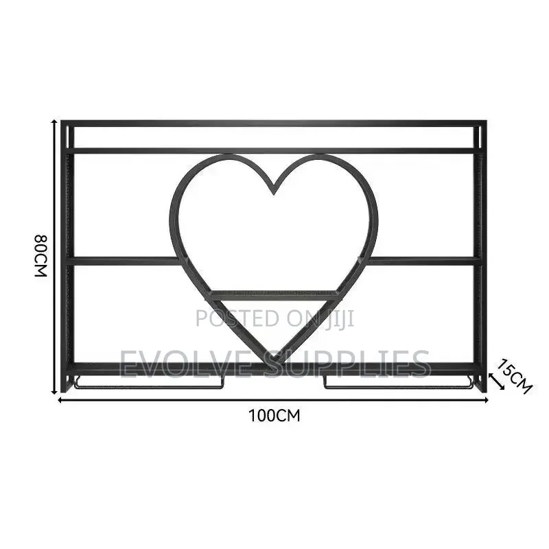 Heart Shaped Mounted Wine Bottle Rack