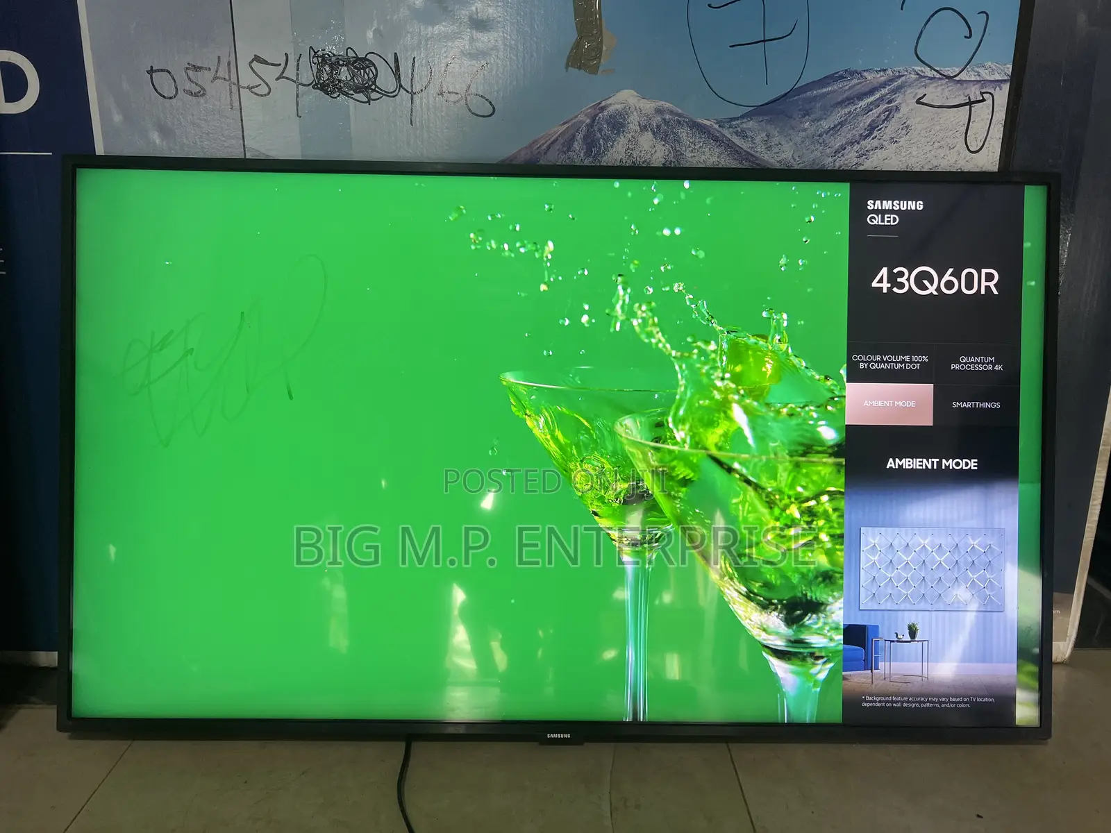 Samsung QLED 43 Inches Smart Digital Satellite. 4K UHD, Bluetooth. Etc