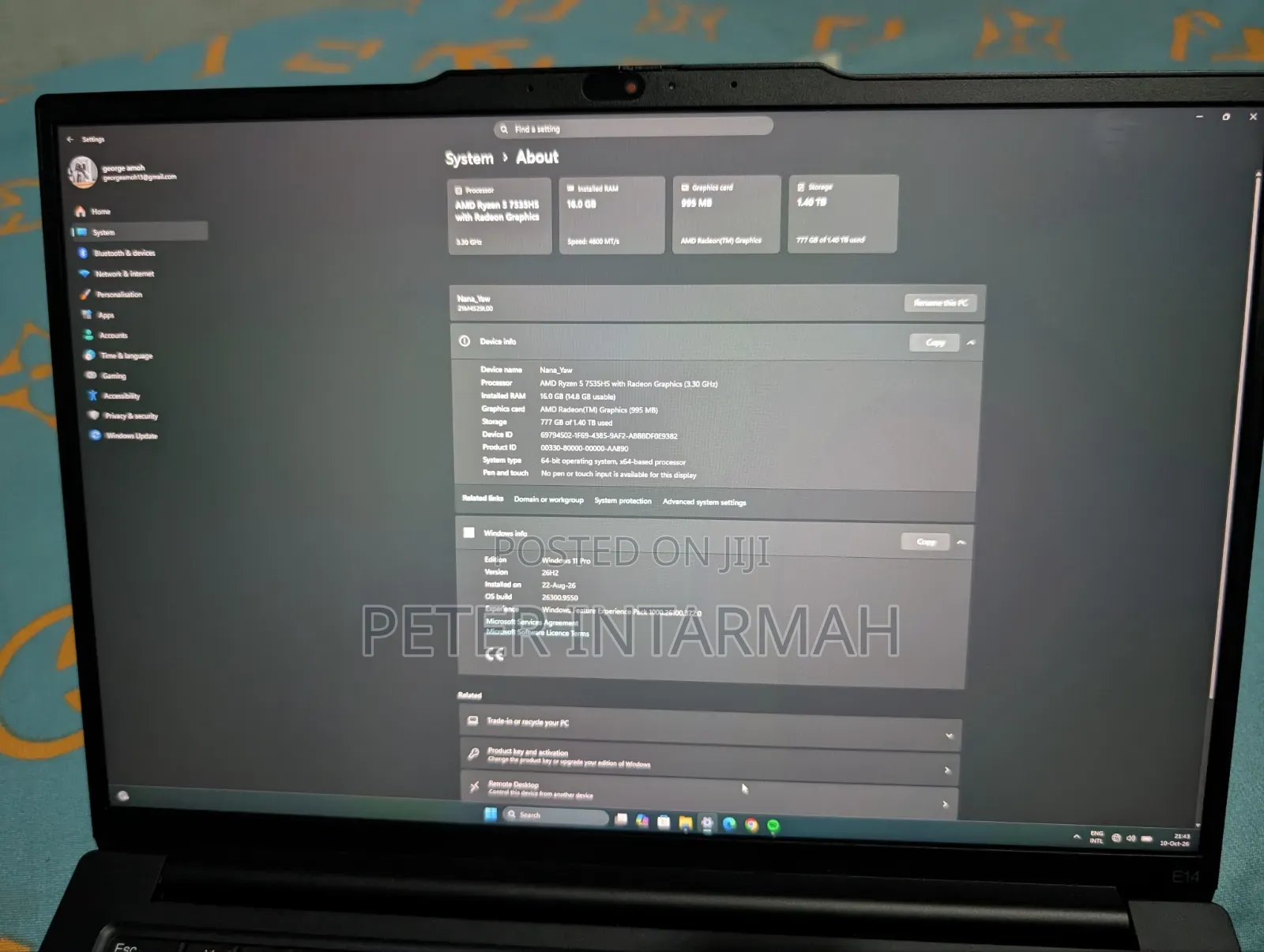 Laptop Lenovo ThinkPad E14 Gen 6 16GB AMD Ryzen 5 SSD 1.5T