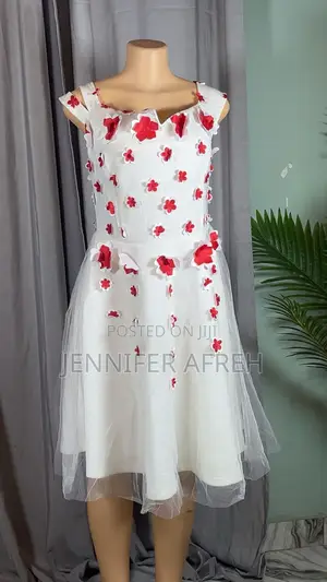 White a-Line Mesh Cocktail Dress