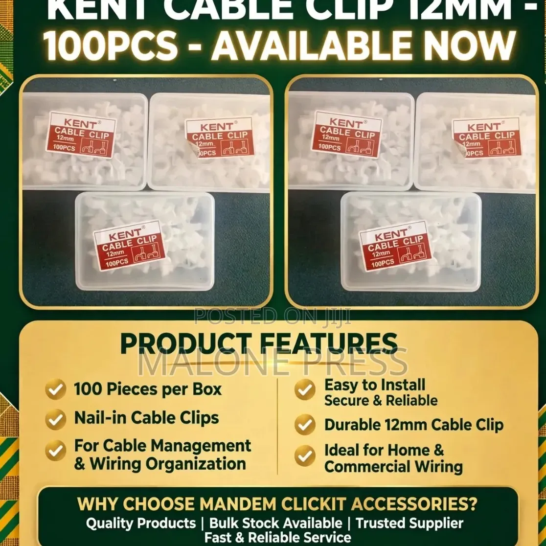 Cable Clip Kent Cable Clip 12mm 10mm 8mm 6mm