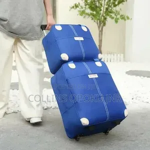 2-in-1 Trolley Luggage Travel Bag - Blue