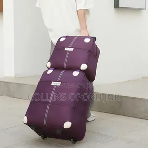 2-in-1 Trolley Luggage Travel Bag - Purple