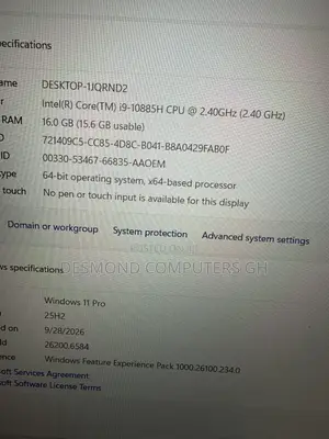 Laptop Dell Precision 15 3551 16GB Intel Core i9 SSD 256GB
