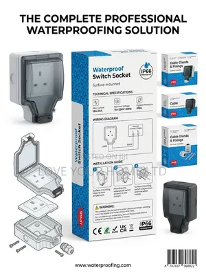 Waterproof Switch Socket IP66 Weatherproof Outdoor Power Outlet (16A)