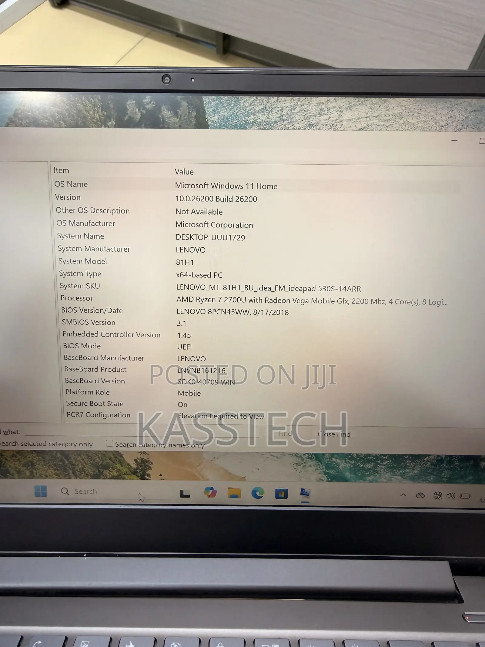 Laptop Lenovo IdeaPad 530S 8GB AMD Ryzen 7 SSD 256GB