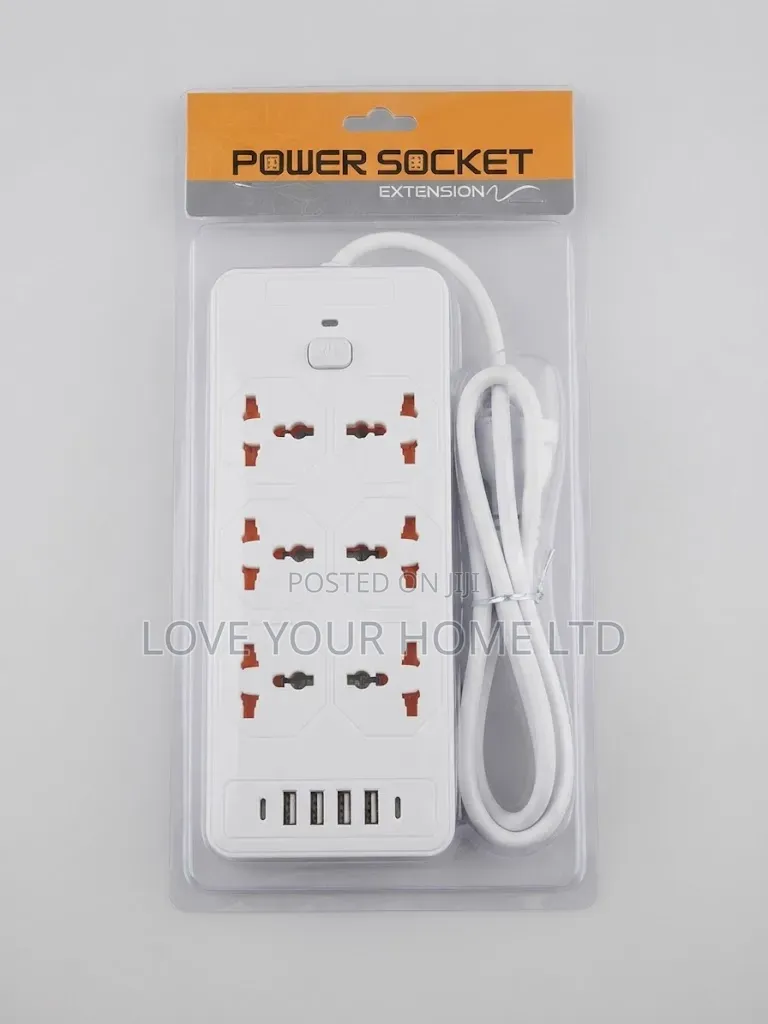 Compact Extension Board With 6 Universal Sockets&4 HighSpeed USB Ports
