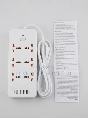 Compact Extension Board With 6 Universal Sockets&4 HighSpeed USB Ports