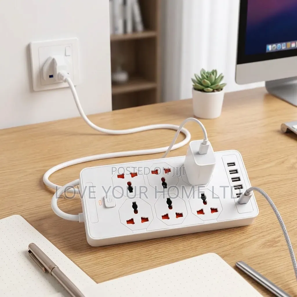 Compact Extension Board With 6 Universal Sockets&4 HighSpeed USB Ports