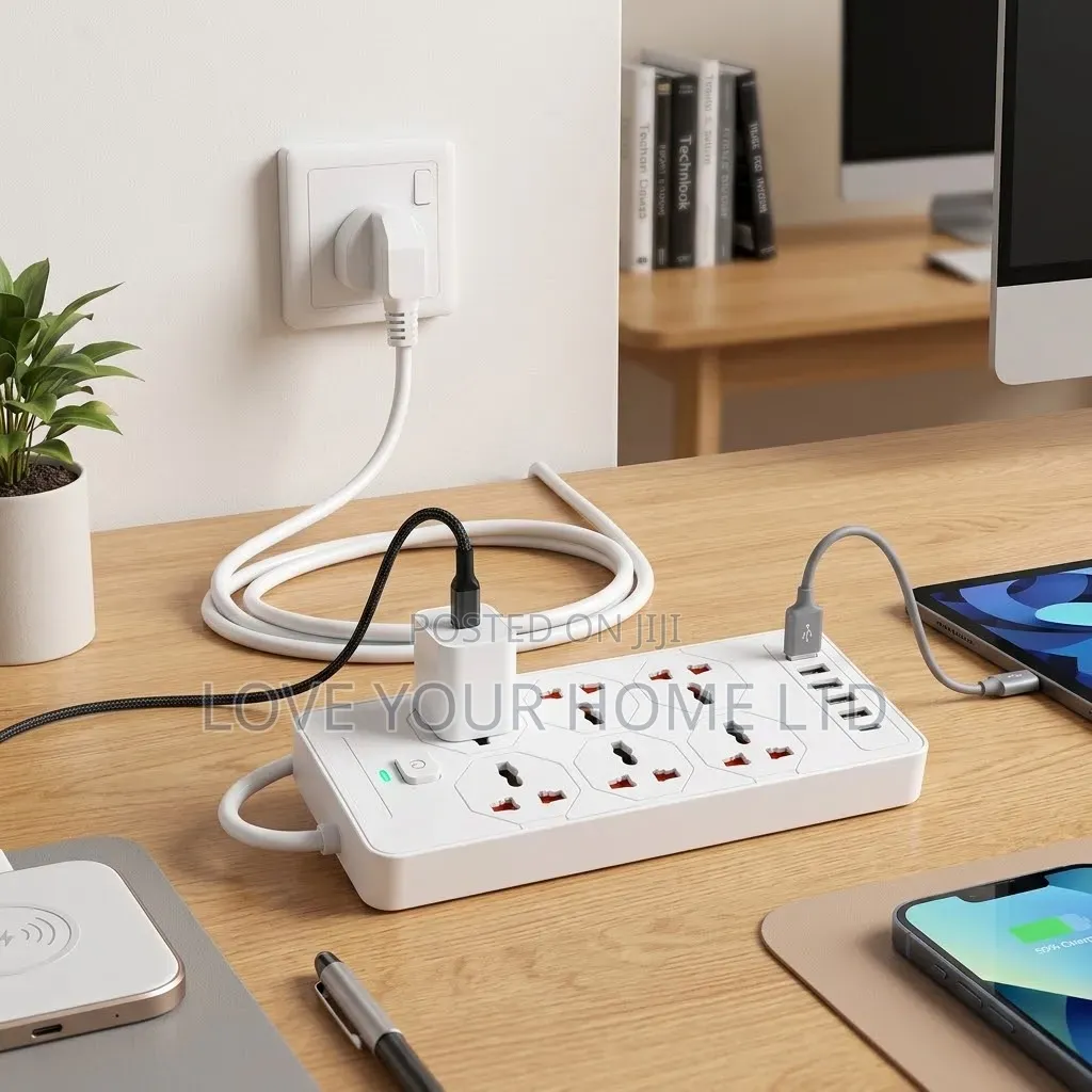 Compact Extension Board With 6 Universal Sockets&4 HighSpeed USB Ports