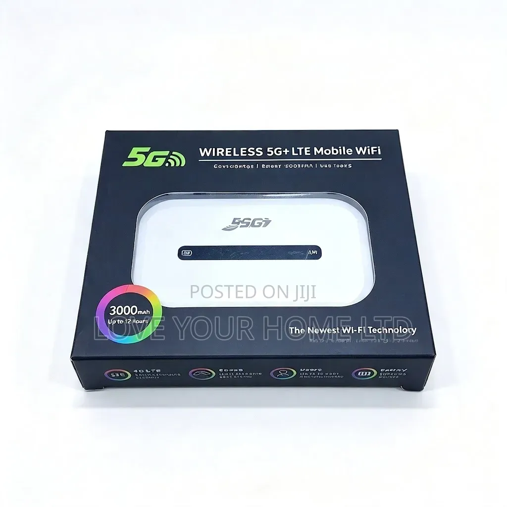 Wireless 5G+ LTE Mobile Wi-Fi Router - 3000mAh Battery Up to 12 Hours