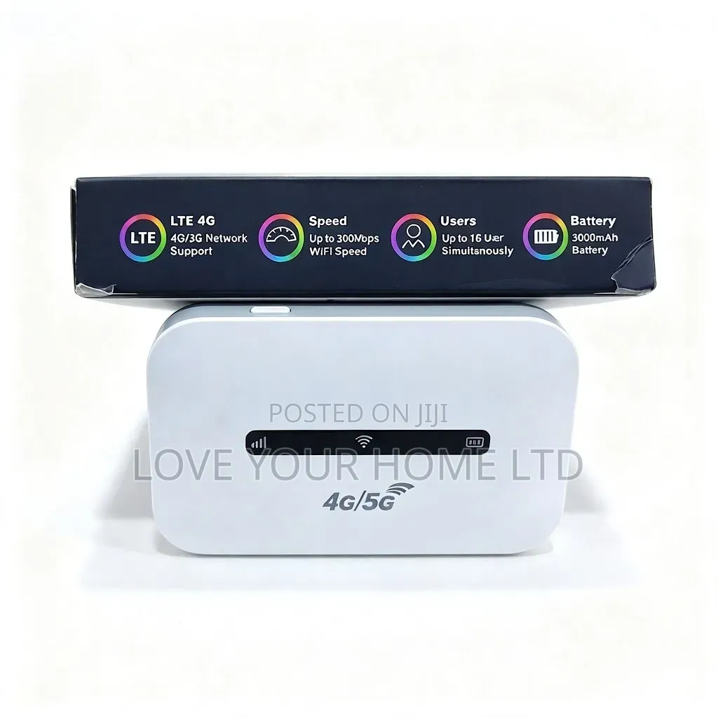 Wireless 5G+ LTE Mobile Wi-Fi Router - 3000mAh Battery Up to 12 Hours