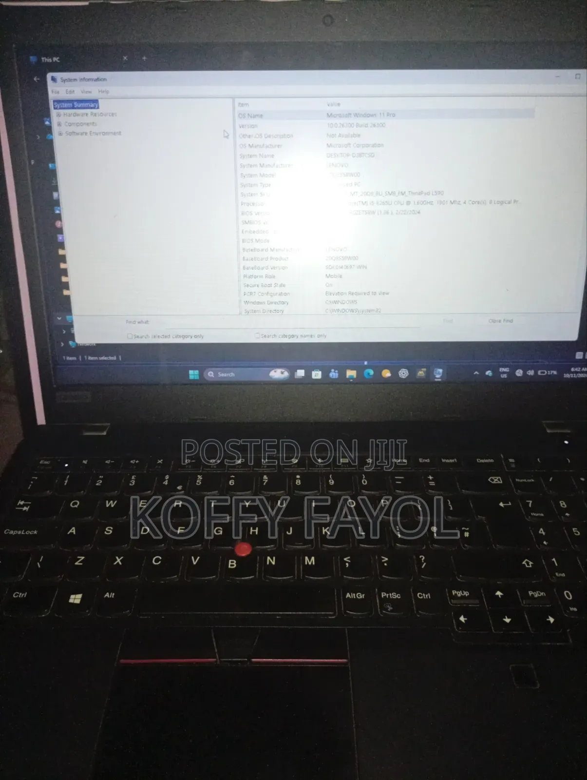 Laptop Lenovo ThinkPad L580 16GB Intel Core i5 SSD 256GB