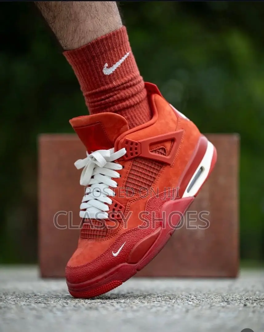 Jordan 4 Biker Red and White
