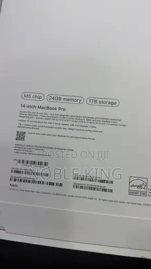 New Laptop Apple MacBook Pro 2025 M5 24GB Apple M5 SSD 1T