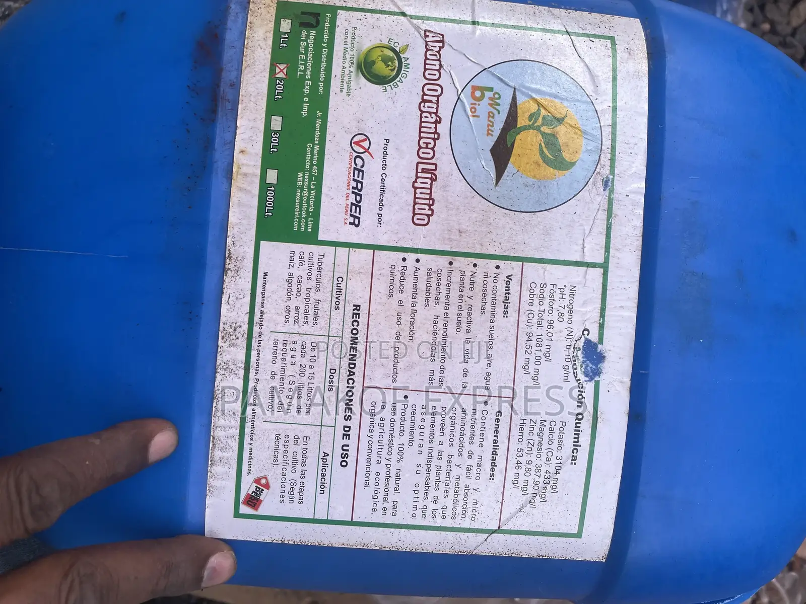 Fertilizer (Phosphoric Acid Food Grade) 36kg